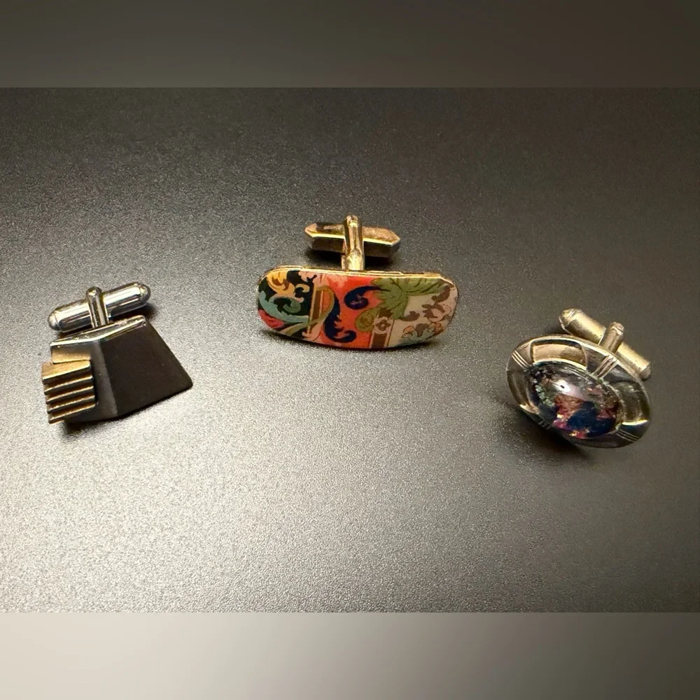 Colorful Vintage Cuff Links